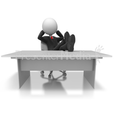 Businessman Relax Desk Presentation clipart