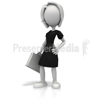 Business Woman Pose Presentation clipart