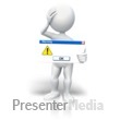 Stick Figure Warning Blank Button Presentation clipart