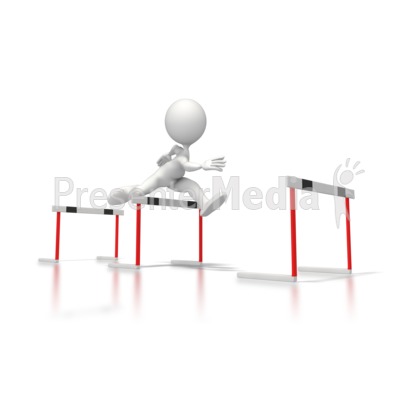 Clear Hurdles Presentation clipart