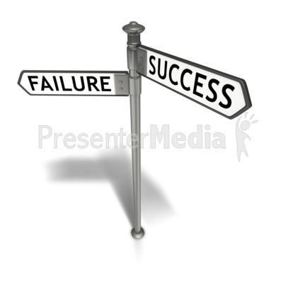 Street Sign Success Failure Presentation clipart