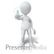 Pushing Hologram Button Presentation clipart
