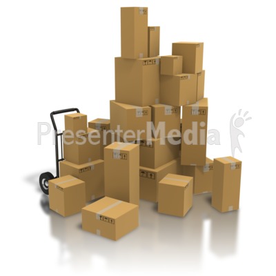 Pile Of Shipping Boxes Presentation clipart