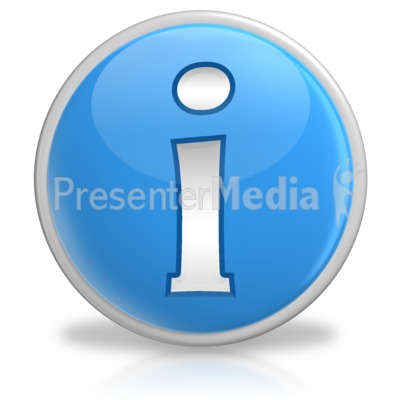 Information Button Symbol Icon Presentation clipart