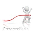 Stick Figure Race Finish - Presentation Clipart