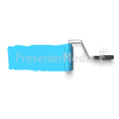 Roller Painting Wall Presentation clipart
