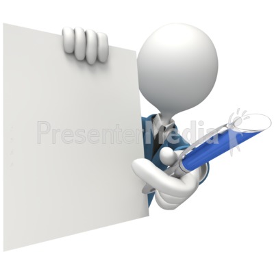 Blank Document Signature Pen Presentation clipart