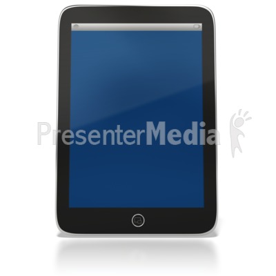 Tablet Computer Upright Presentation clipart
