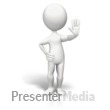 Stick Figure Hand Up Stop Presentation clipart