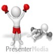 Stick Figure Knock Out Competition Presentation clipart
