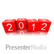 2012 Red Blocks Angled Presentation clipart
