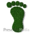 Green Grass Footprint - Presentation Clipart