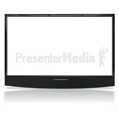 See Though Flat Screen No Stand Presentation clipart