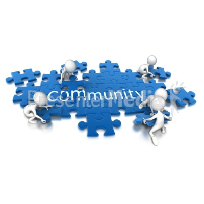 Puzzle Pieces Community Teamwork Presentation clipart