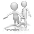 Stick Figure Tripping Another Presentation clipart