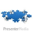 Puzzle People Working Together - Presentation Clipart