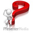 Stick Figure Sitting On Question Mark - Presentation Clipart