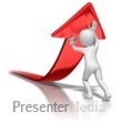 Stick Figure Pushing Arrow Upwards Presentation clipart