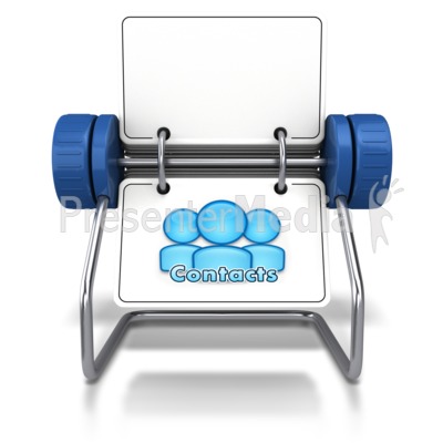 Contacts Office Card Holder Presentation clipart
