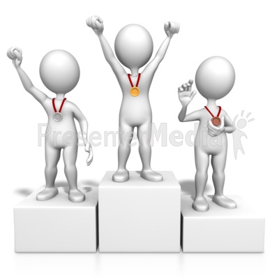 Winners On Podium Presentation clipart