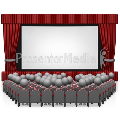 Movie Theater With People Presentation clipart