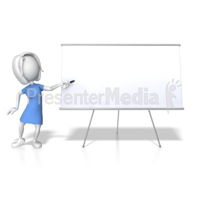 Woman Presenting Blank Board Presentation clipart