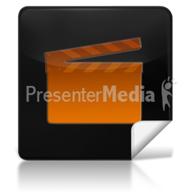 Movie Square Icon Presentation clipart