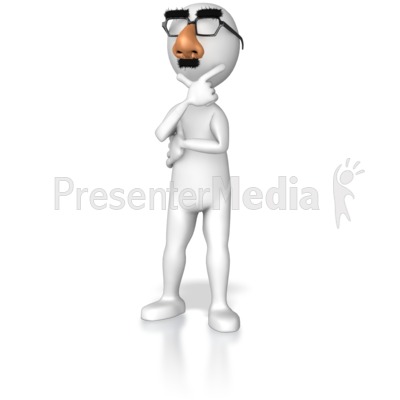 Disguised Figure Trying to Act Normal Presentation clipart