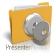 Folder Lock And Key Presentation clipart