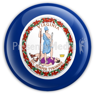 Badge Of Virginia - Signs And Symbols - Great Clipart For Presentations 