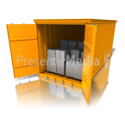 Cargo Container Boxes Presentation clipart