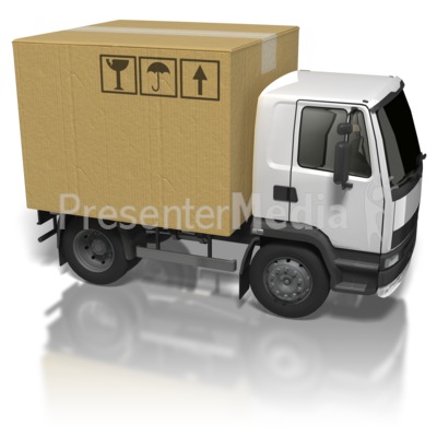 Cardboard Box Truck Presentation clipart