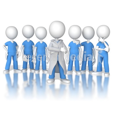 Doctor or Nurse Leader of the Team Presentation clipart