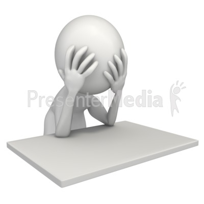 Frustrated At My Desk Presentation clipart