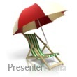 Beach Chair Umbrella Presentation clipart