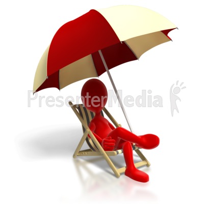Relaxing In Beach Chair Presentation clipart