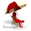 Relaxing In Beach Chair Presentation clipart