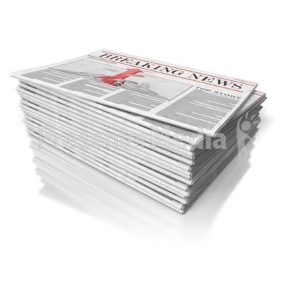 Newspaper Stack Presentation clipart