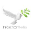 Dove With Olive Leaf Presentation clipart