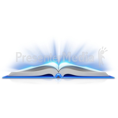 Book Open Light Shine Out Presentation clipart