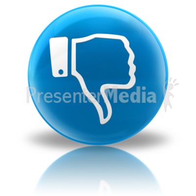 Media Icon - Dislike Presentation clipart