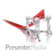 Stick Figures Lift Arrow Presentation clipart