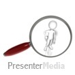 Stick Figure Under Magnifying Glass Presentation clipart