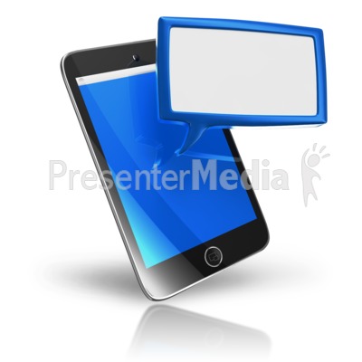 Smart Phone Texting Box Presentation clipart