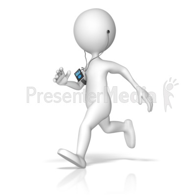Exercising Listening To Media Device Presentation Clipart Great Clipart For Presentations Presenter Medi