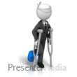 Stick Figure Injured Business Presentation clipart
