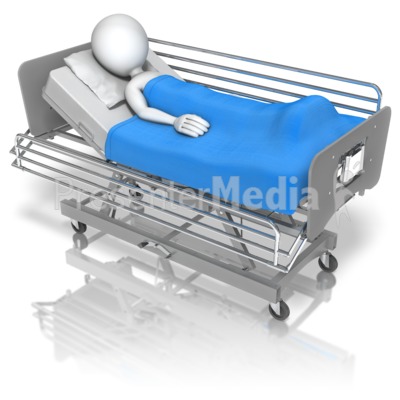 Stick Figure Hospital Bed Presentation clipart