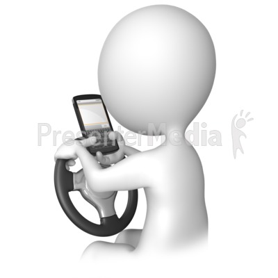 Texting Behind The Wheel Presentation clipart