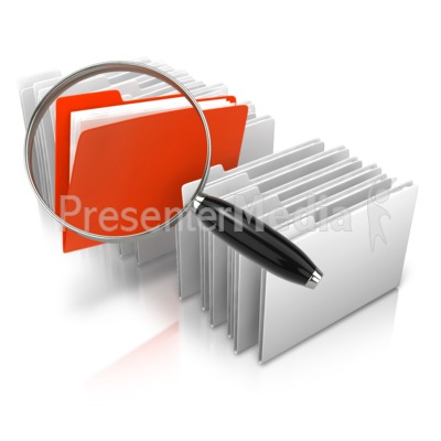 Stand Out Magnify File Presentation clipart