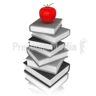 Apple On Book Presentation clipart